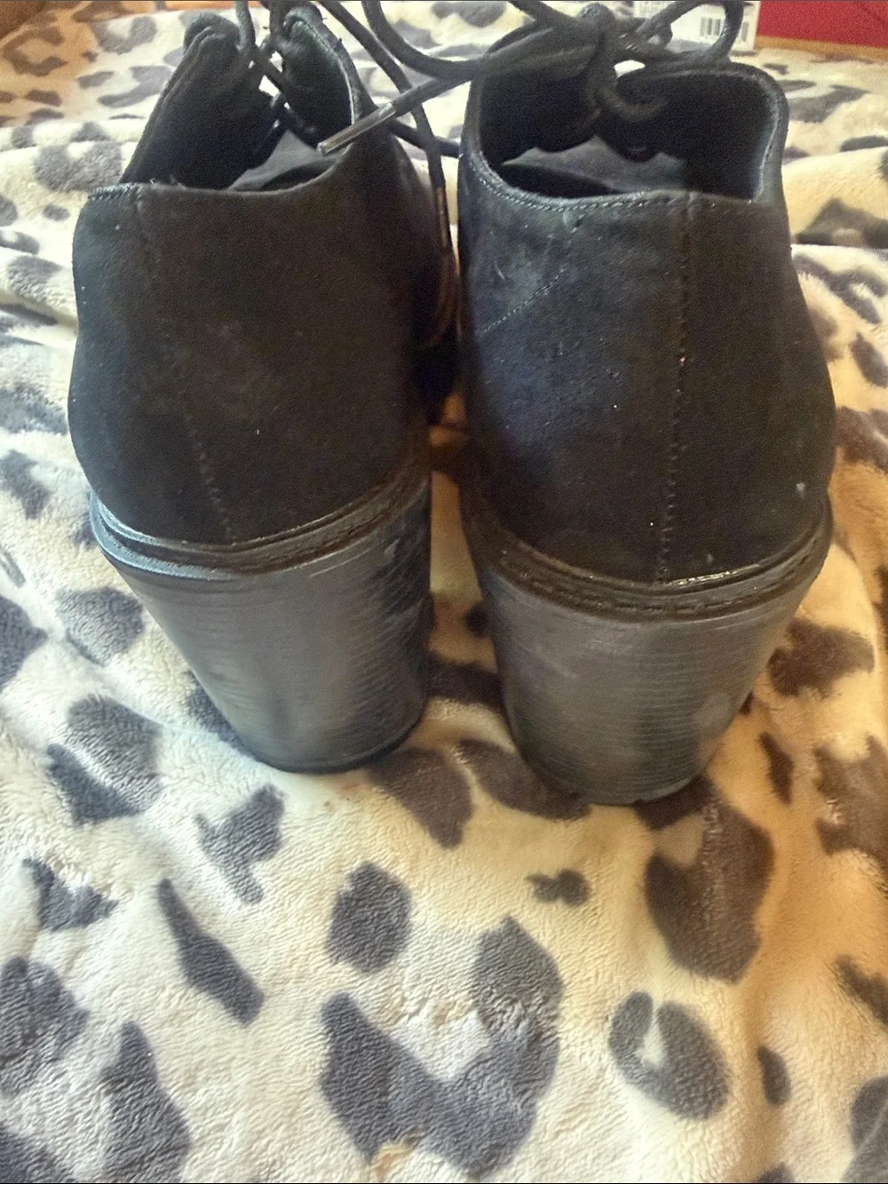 Torrid Black Platform Oxford Heels Lace Up Lug Sole Goth